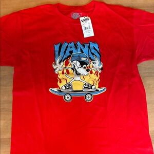Vans Kids Red Skateboard Graphic Tee
